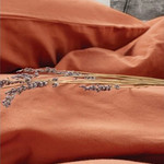 Постельное белье Cotton Box NEAT хлопковый поплин kiremit+krem евро, фото, фотография