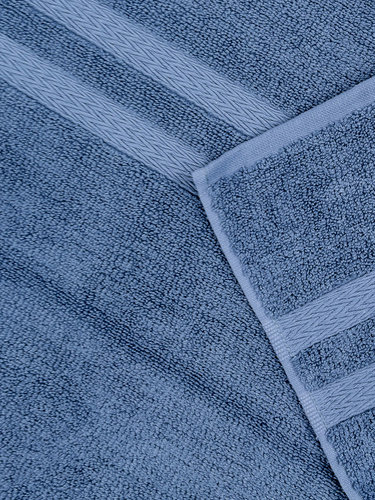 Полотенце для ванной Hobby Home Collection AYLIZ бамбуково-хлопковая махра blue 50х90, фото, фотография