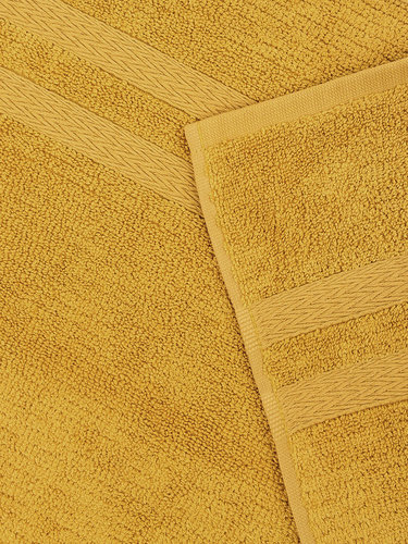 Набор полотенец для ванной 50х90, 75х150 Hobby Home Collection AYLIZ бамбуково-хлопковая махра mustard, фото, фотография