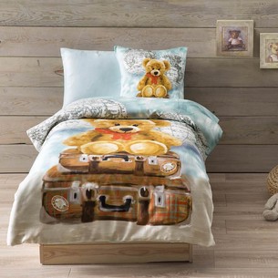 Детское постельное белье в кроватку Tivolyo Home MASHA DIJITAL BEBE хлопковый сатин делюкс