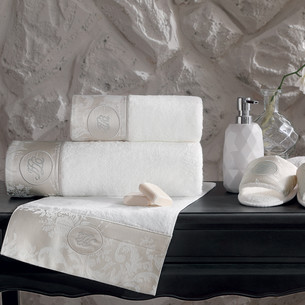 Подарочный набор полотенец для ванной 3 пр. + спрей Tivolyo Home GRANT хлопковая махра бежевый