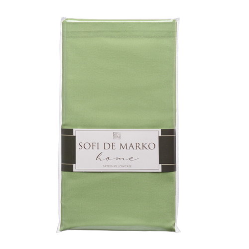 Наволочка Sofi De Marko МАРМИС хлопковый сатин салатовый 50х70, фото, фотография
