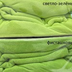 Простынь на резинке с наволочками Sofi De Marko хлопковая махра светло-зелёный 160х200+30, фото, фотография