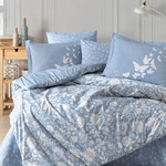 Постельное белье Hobby Home Collection HIRA хлопковый поплин mavi евро, фото, фотография