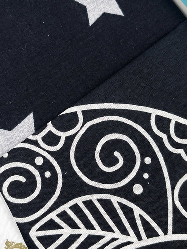 Постельное белье Hobby Home Collection STAR'S хлопковый поплин siyah евро, фото, фотография