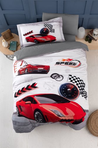 Детское постельное белье DO&CO DRIVE хлопковый ранфорс 1,5 спальный, фото, фотография