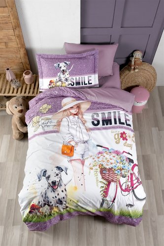 Детское постельное белье DO&CO EYNA хлопковый ранфорс 1,5 спальный, фото, фотография
