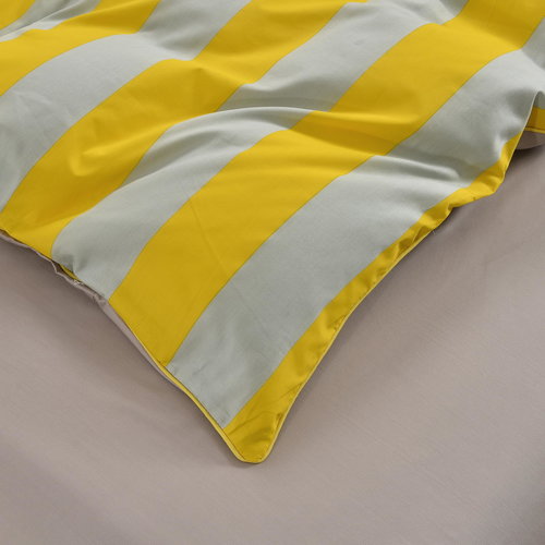 Постельное белье Sofi De Marko АЛАН хлопковый сатин жёлтый 1,5 спальный, фото, фотография