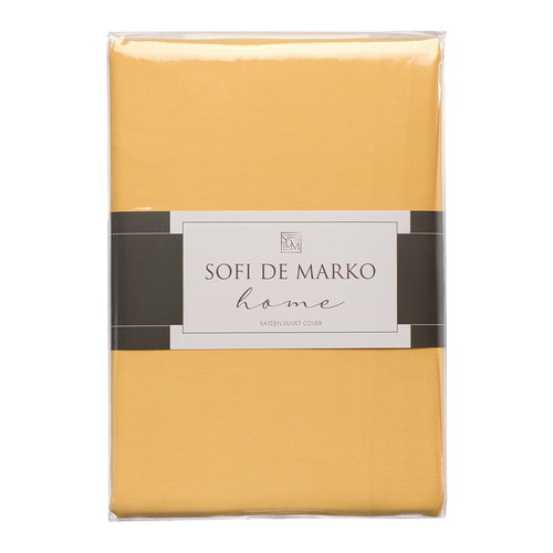 Пододеяльник Sofi De Marko МАРМИС хлопковый сатин жёлтый 200х220, фото, фотография