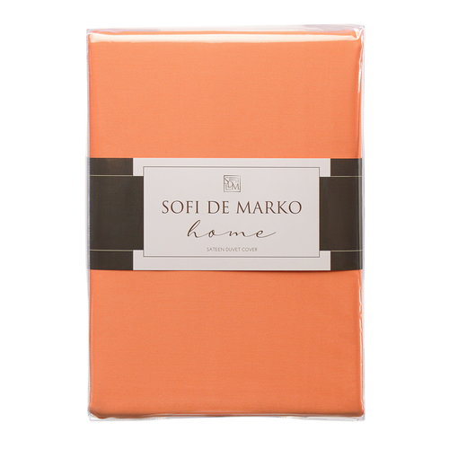 Пододеяльник Sofi De Marko МАРМИС хлопковый сатин оранжевый 160х220, фото, фотография