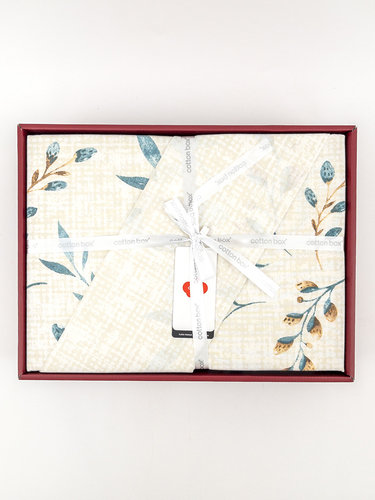 Постельное белье Cotton Box MODELINE LENDELL хлопковый ранфорс mint евро, фото, фотография
