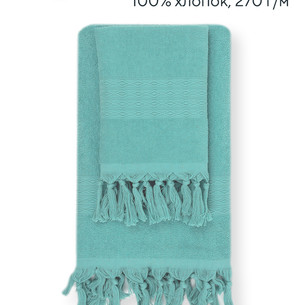 Набор полотенец для ванной 50х90, 75х150 Hobby Home Collection TERMA хлопковая махра turquoise