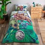 Детское постельное белье TAC JURASSIC WORLD FOREST хлопковый ранфорс 1,5 спальный, фото, фотография