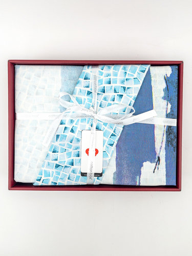 Постельное белье Cotton Box MARITIME SAIL хлопковый ранфорс mavi евро, фото, фотография
