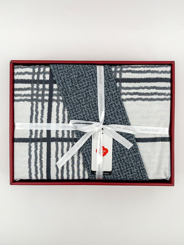 Постельное белье Cotton Box MODERN WILL хлопковый ранфорс antrasit евро, фото, фотография