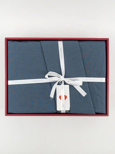 Постельное белье Cotton Box PLAIN хлопковый ранфорс antrasit евро, фото, фотография