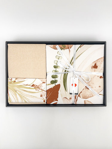 Постельное белье Cotton Box PRINTED LUSTER хлопковый сатин bej евро, фото, фотография