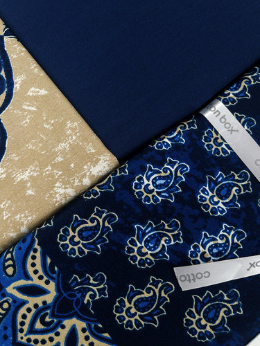 Постельное белье Cotton Box PRINTED STASYA хлопковый сатин lacivert евро, фото, фотография