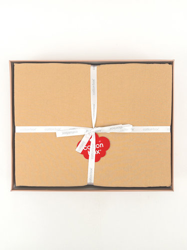 Постельное белье Cotton Box NEAT хлопковый поплин bej+krem евро, фото, фотография
