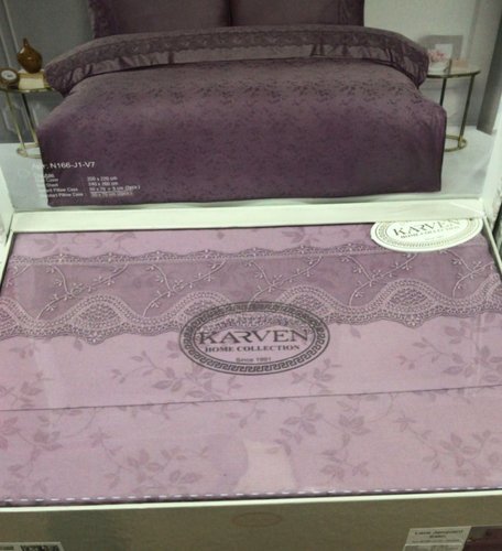 Постельное белье Karven J1 хлопковый сатин-жаккард V7 евро, фото, фотография