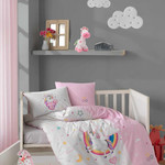 Постельное белье для новорожденных Clasy PONI хлопковый ранфорс pembe, фото, фотография