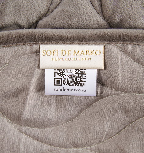 Покрывало Sofi De Marko НОБИЛИС велюр вискоза серый 240х260, фото, фотография