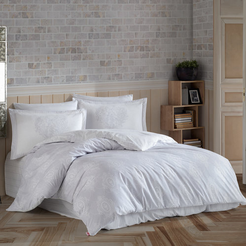 Постельное белье Hobby Home Collection RACHEL хлопковый поплин gri 1,5 спальный, фото, фотография