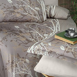 Постельное белье Karven LIVING хлопковый сатин brown семейный, фото, фотография