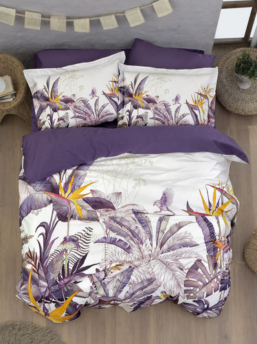 Постельное белье Karven PALM GARDEN хлопковый сатин purple евро, фото, фотография