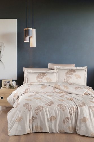 Постельное белье First Choice SOFIRA хлопковый сатин beige евро, фото, фотография