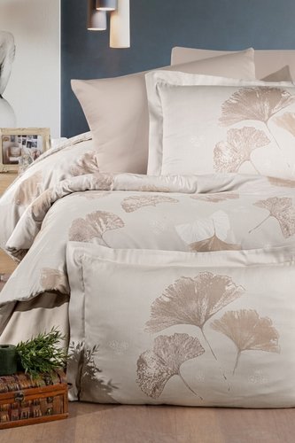 Постельное белье First Choice SOFIRA хлопковый сатин beige евро, фото, фотография