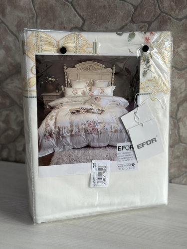 Постельное белье Efor SATIN хлопковый сатин орнамент евро, фото, фотография