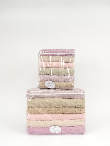 Набор полотенец для ванной 6 шт. Pupilla ELIT бамбуковая махра V3 50х90, фото, фотография
