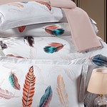 Постельное белье DO&CO CEDRINA хлопковый сатин делюкс пудра евро, фото, фотография