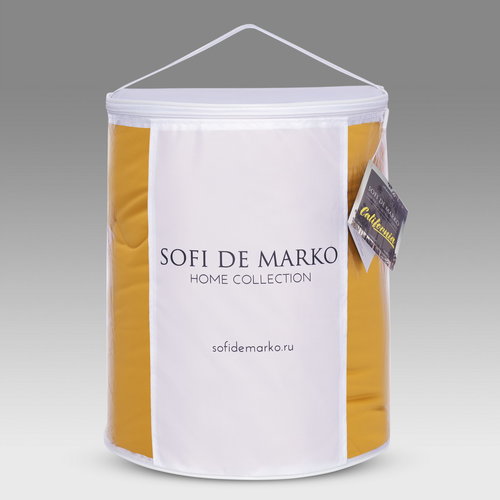 Одеяло Sofi De Marko CALIFORNIA хлопковый сатин горчичный 195х215, фото, фотография