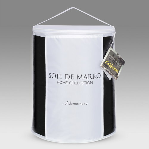 Одеяло Sofi De Marko CALIFORNIA хлопковый сатин чёрный 195х215, фото, фотография