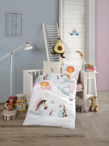 Постельное белье для новорожденных Clasy SWEET ZOO хлопковый ранфорс, фото, фотография