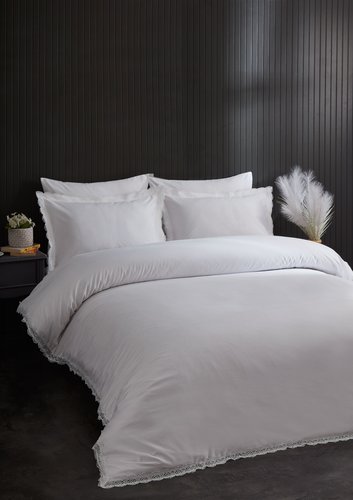 Постельное белье Grazie Home ASEL хлопковый сатин делюкс белый евро, фото, фотография