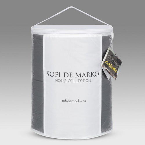 Одеяло Sofi De Marko CALIFORNIA хлопковый сатин графитовый 195х215, фото, фотография