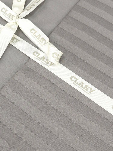 Постельное белье Clasy CIZGILI хлопковый страйп-сатин gri евро, фото, фотография