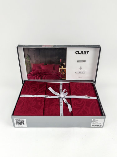Постельное белье Clasy HEMERA хлопковый сатин-жаккард V2 евро, фото, фотография