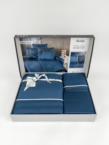 Постельное белье First Choice MODALIFE хлопковый сатин делюкс denim евро, фото, фотография