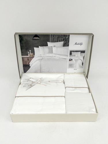 Постельное белье First Choice MODALIFE хлопковый сатин делюкс white евро, фото, фотография