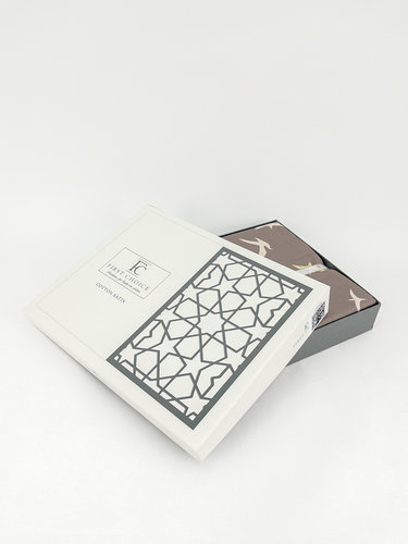 Постельное белье First Choice DOGA хлопковый сатин brown евро, фото, фотография