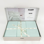 Постельное белье Clasy CIZGILI хлопковый страйп-сатин mint евро, фото, фотография