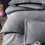Постельное белье First Choice SOFYA хлопковый сатин-жаккард quick silver евро, фото, фотография