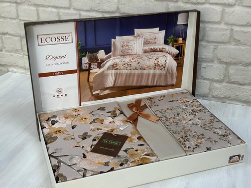 Постельное белье Ecosse SATIN DAISY хлопковый сатин евро, фото, фотография