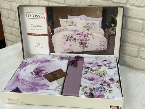 Постельное белье Ecosse SATIN ROSALINDA хлопковый сатин евро, фото, фотография