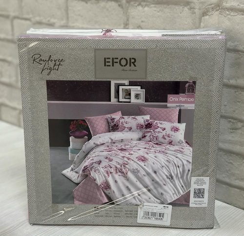 Постельное белье Efor ONIX ПВХ ранфорс pembe евро, фото, фотография