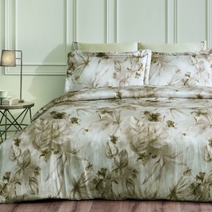 Постельное белье Tivolyo Home ACANTHUS сатин, жатый шёлк евро